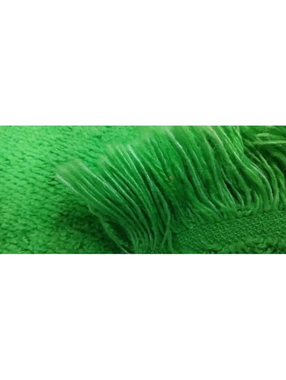 VINTAGE Christmas Towel Fieldcrest CANDY CANE EMBROIDER 1970s Holiday Neon green